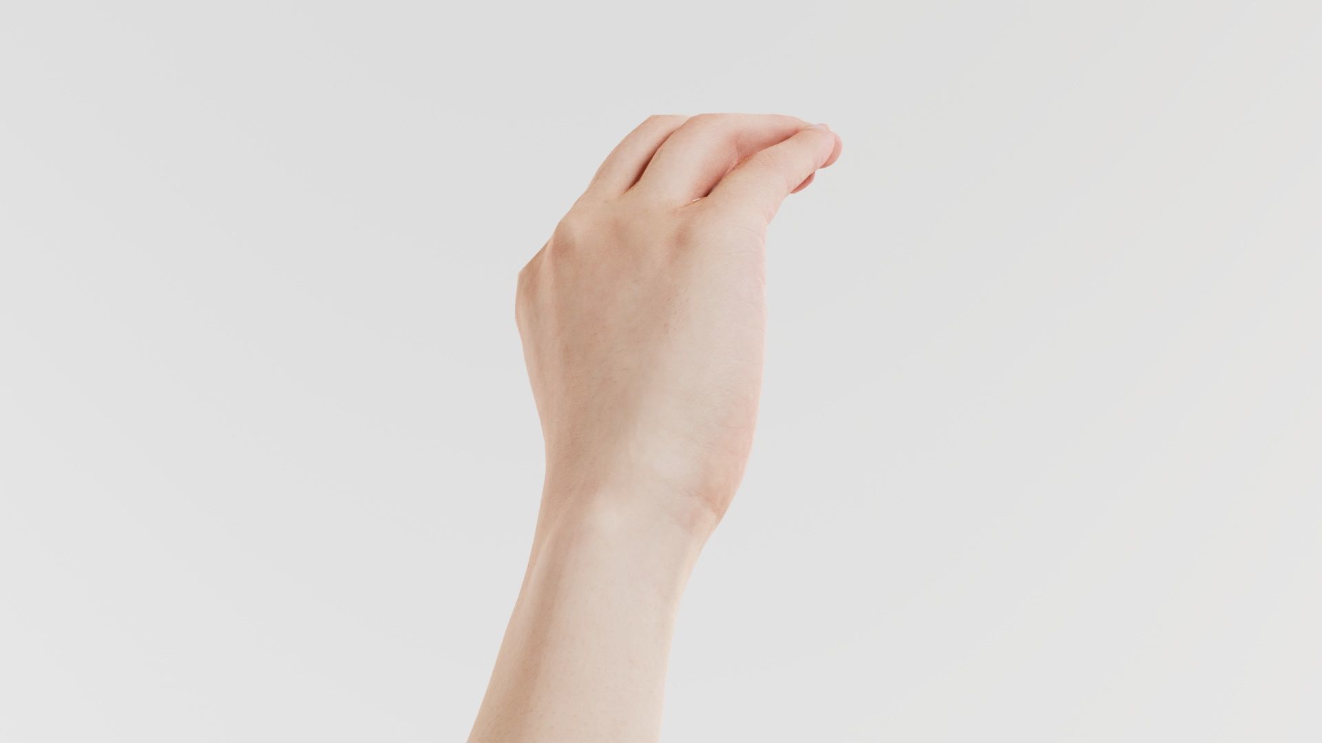 Finger Alphabet C Low-poly 3D model_7