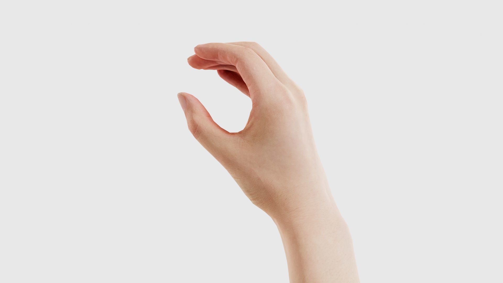 Finger Alphabet C Low-poly 3D model_22