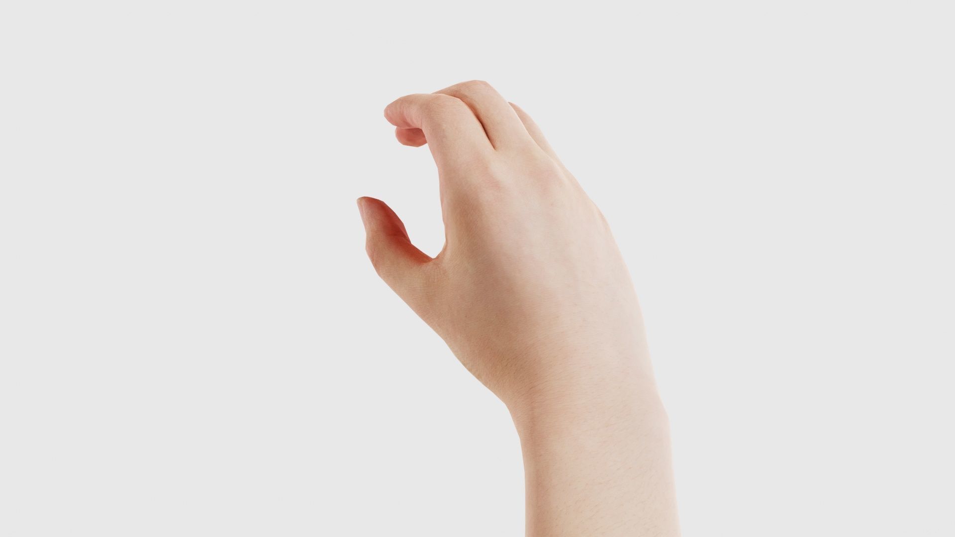 Finger Alphabet C Low-poly 3D model_21