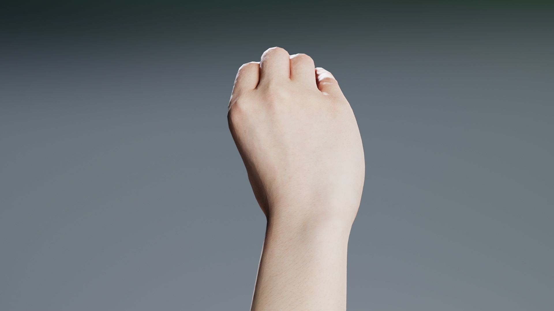 Finger Alphabet C Low-poly 3D model_3