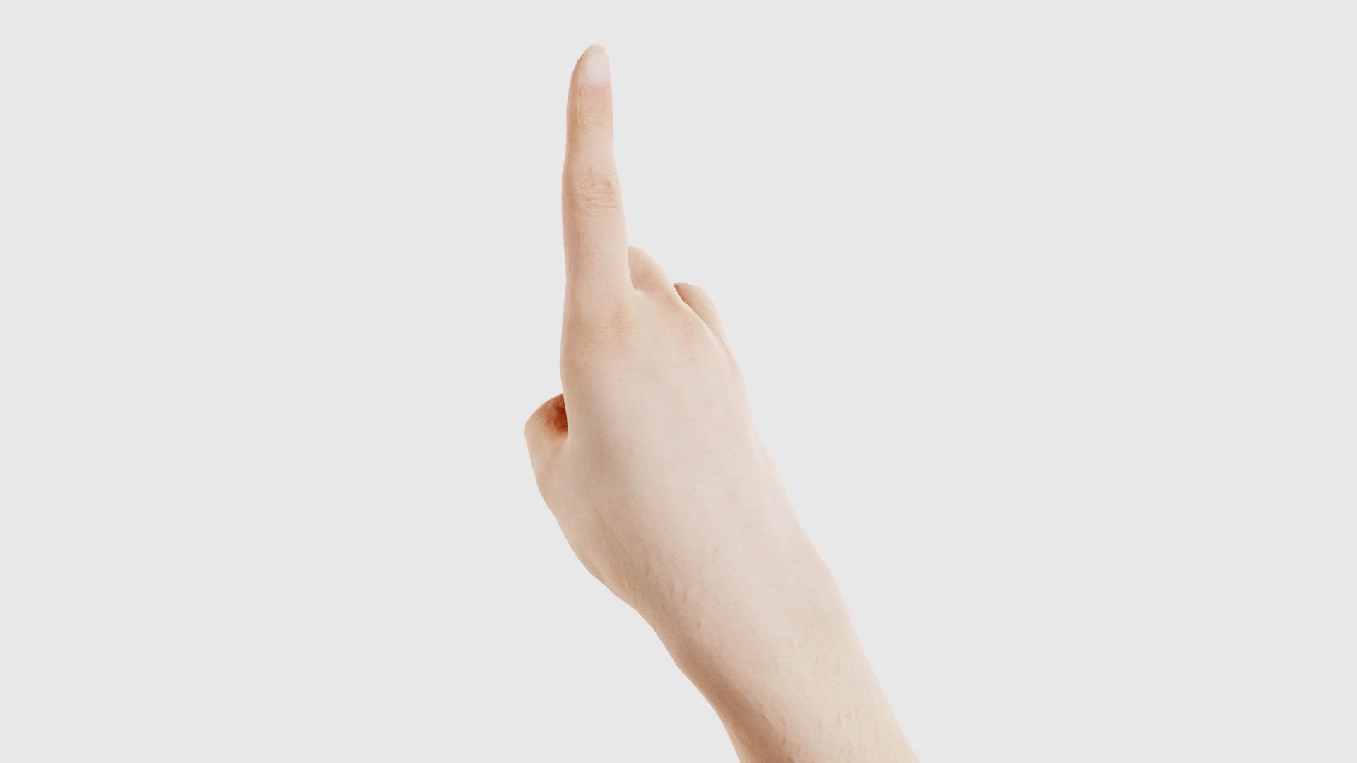 Finger Alphabet D Low-poly 3D model_22