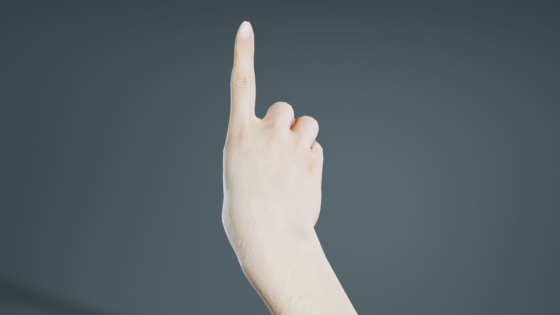 Finger Alphabet D Low-poly 3D model_2