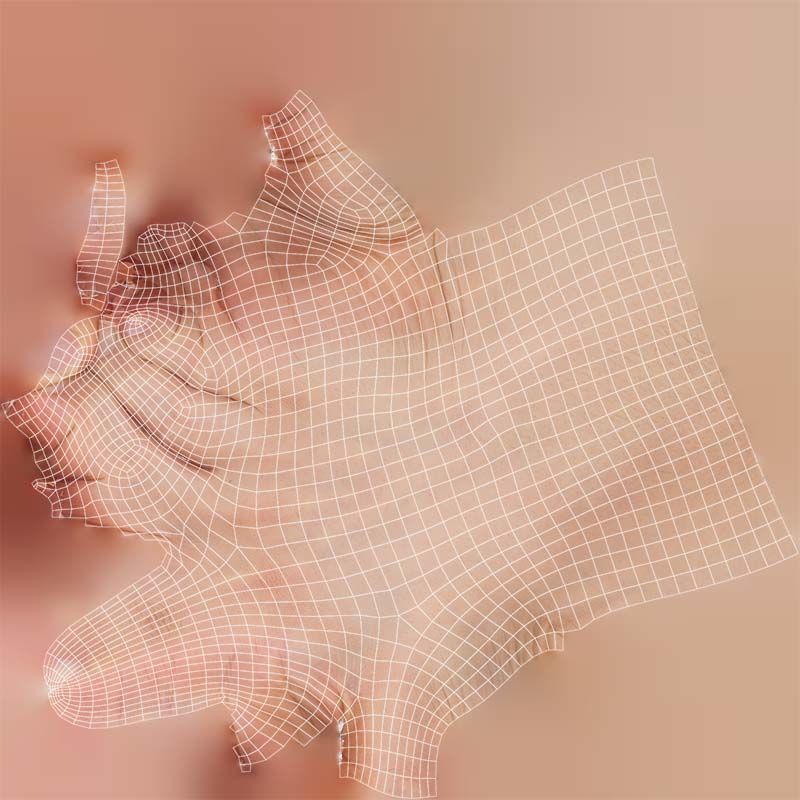 Finger Alphabet D Low-poly 3D model_14