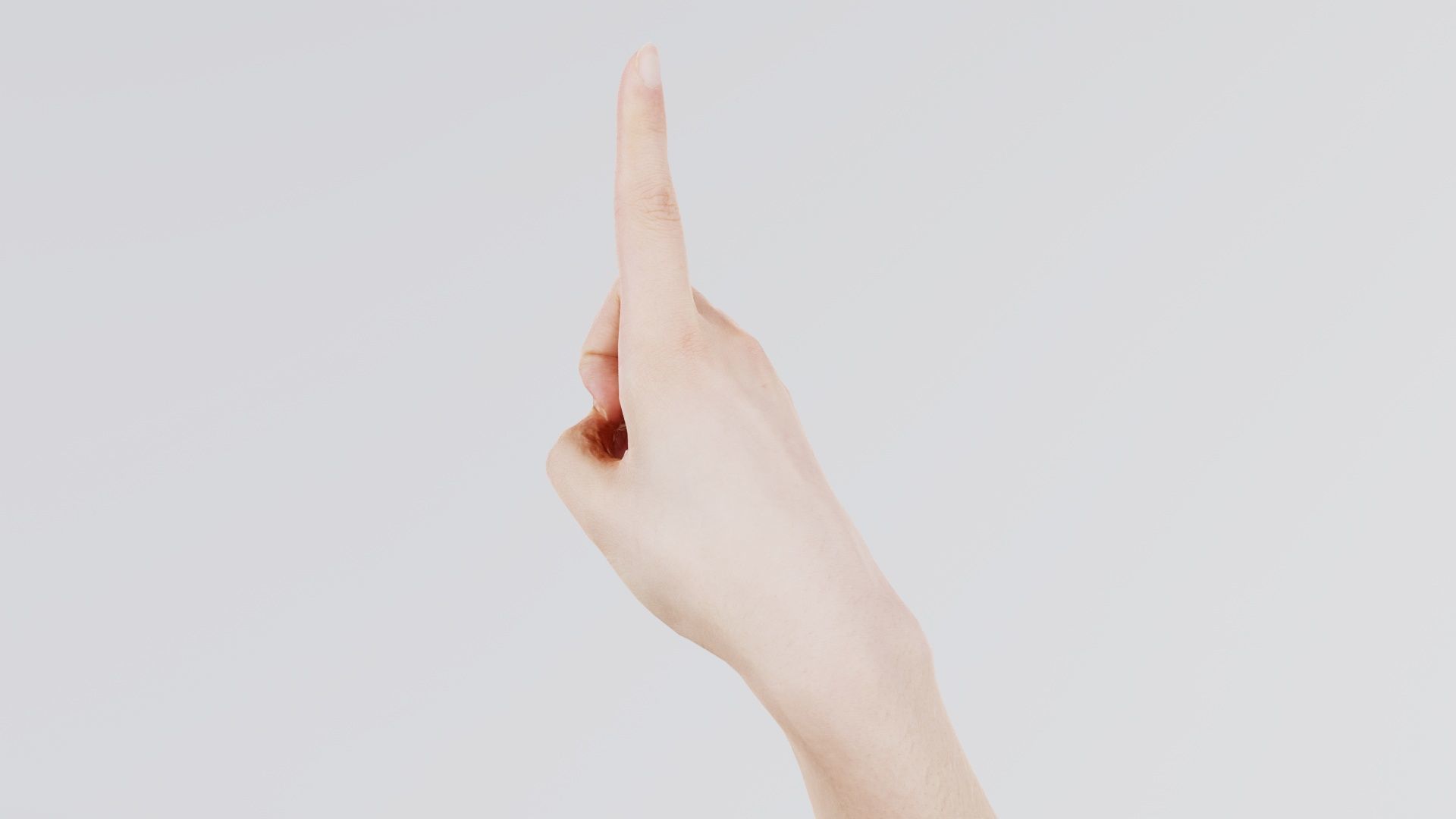 Finger Alphabet D Low-poly 3D model_5