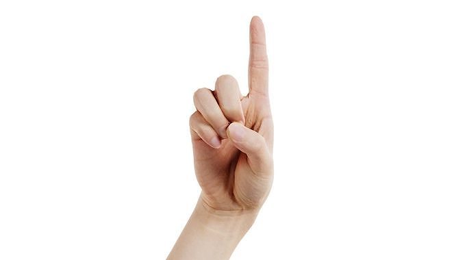 Finger Alphabet D Low-poly 3D model