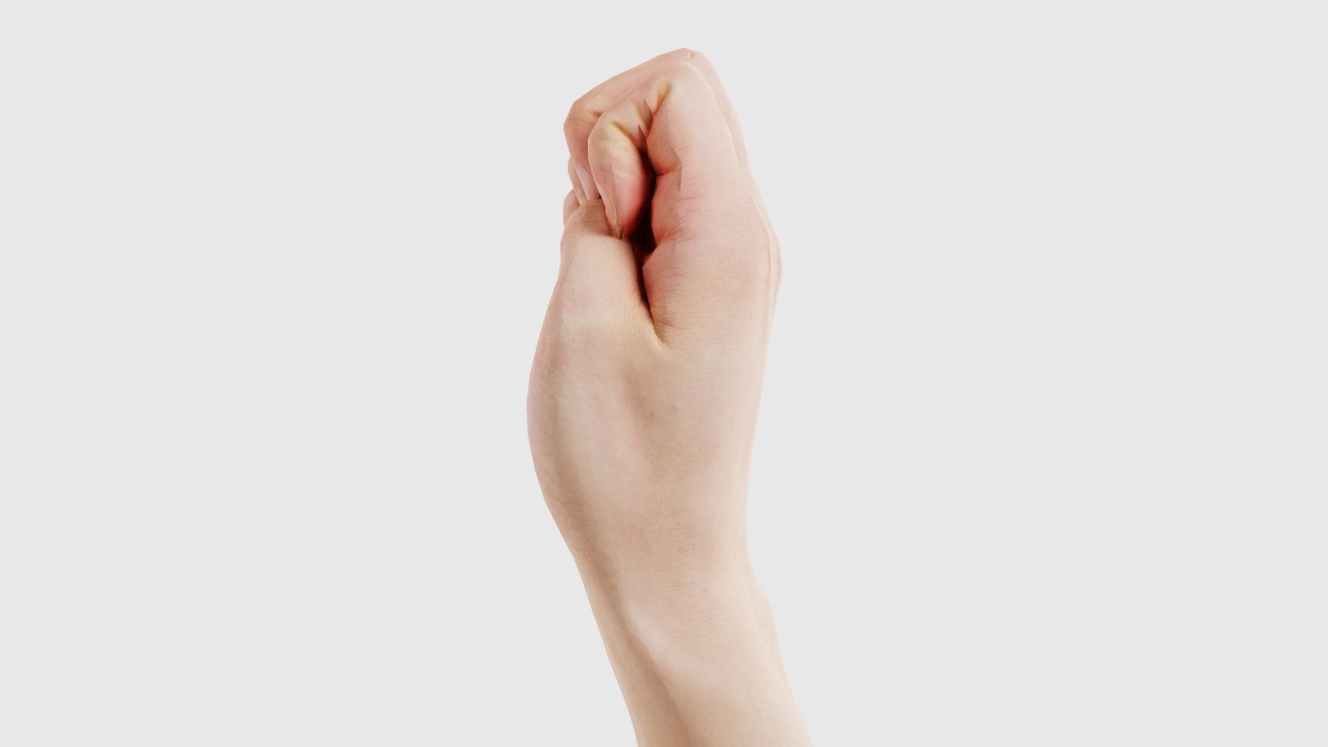 Finger Alphabet E Low-poly 3D model_24