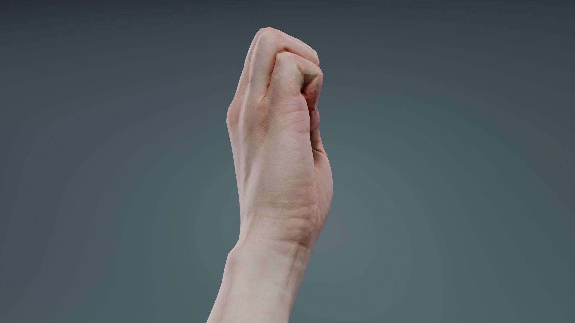 Finger Alphabet E Low-poly 3D model_8