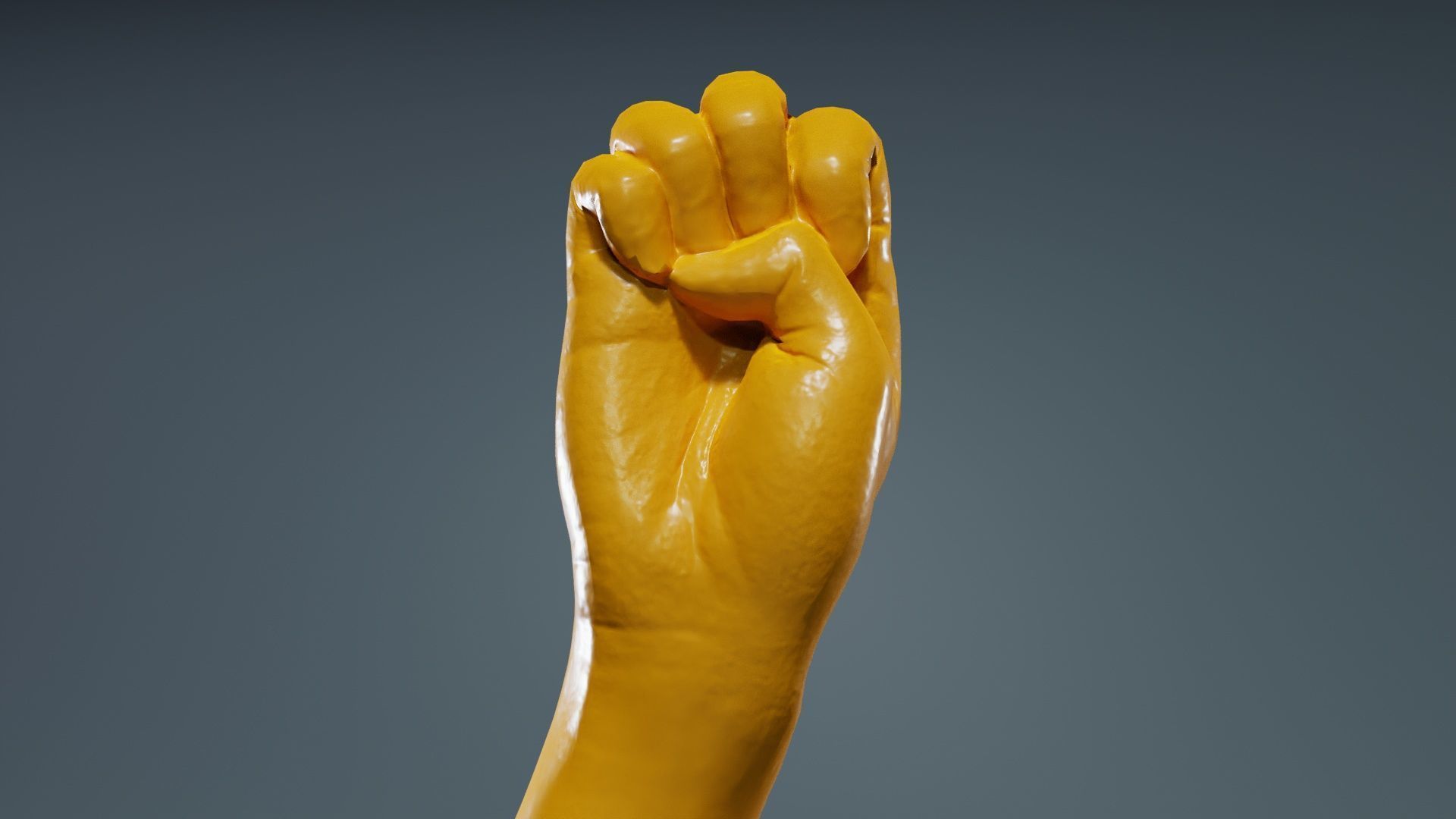 Finger Alphabet E Low-poly 3D model_12