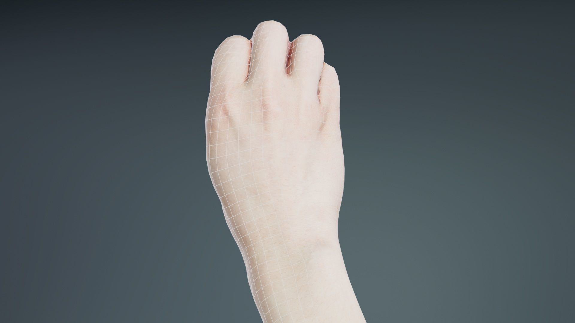 Finger Alphabet E Low-poly 3D model_10