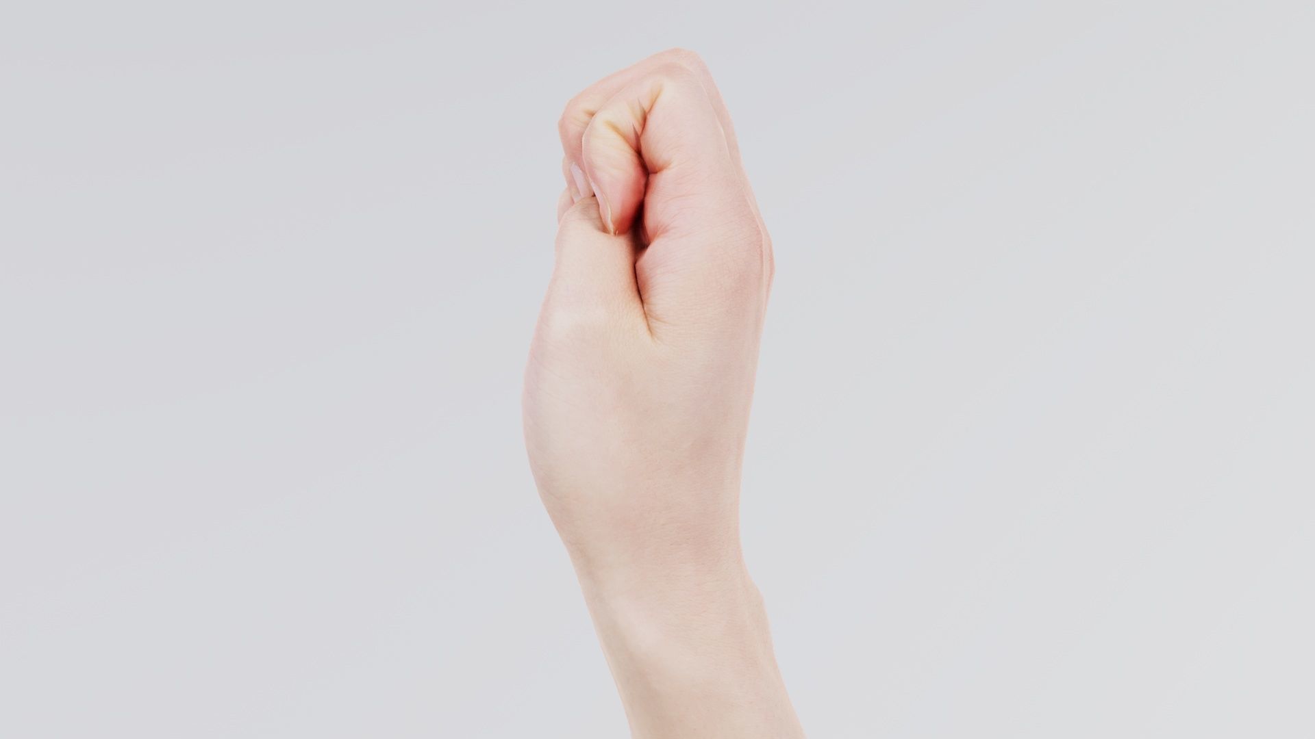 Finger Alphabet E Low-poly 3D model_7