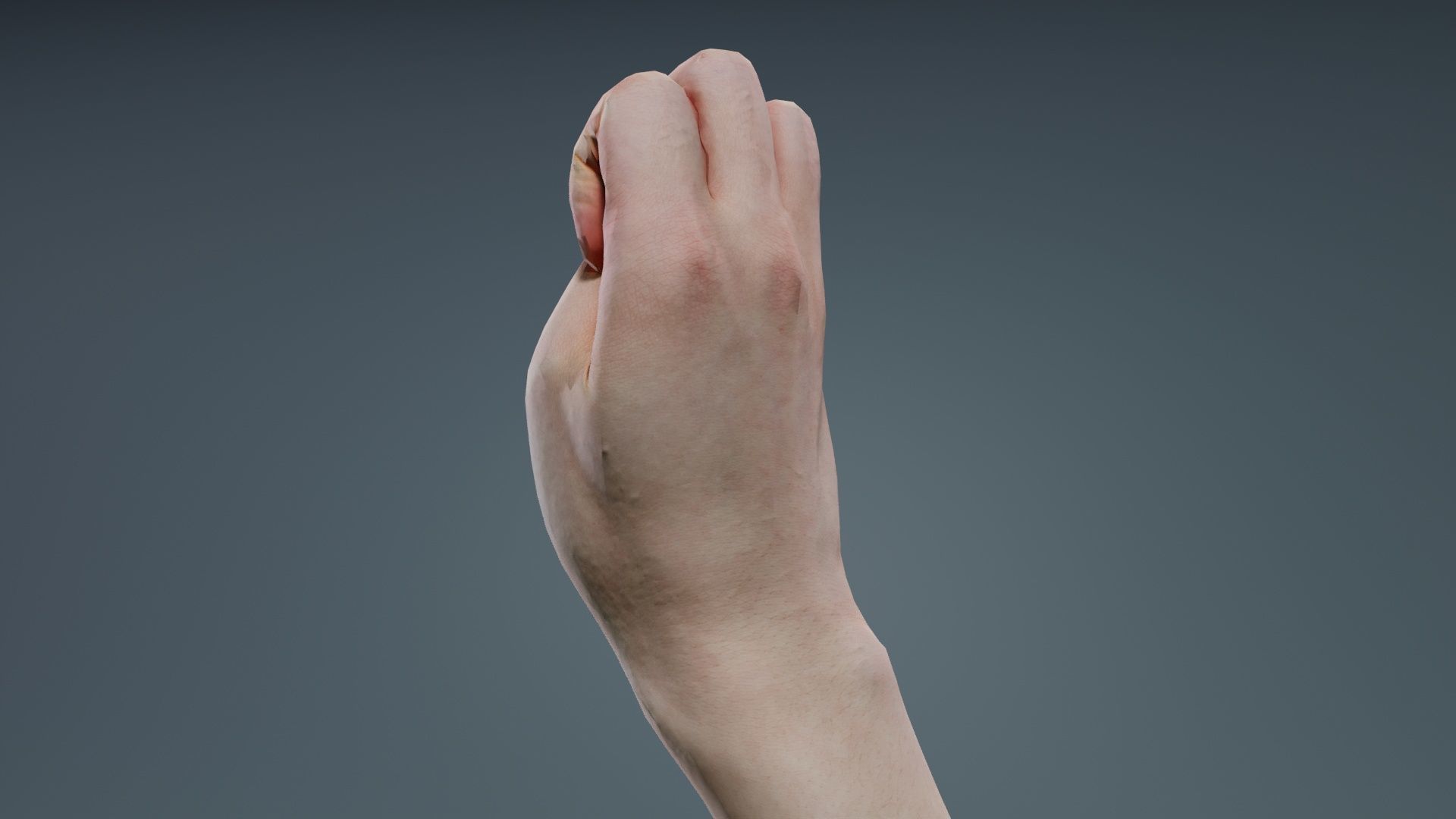 Finger Alphabet E Low-poly 3D model_6