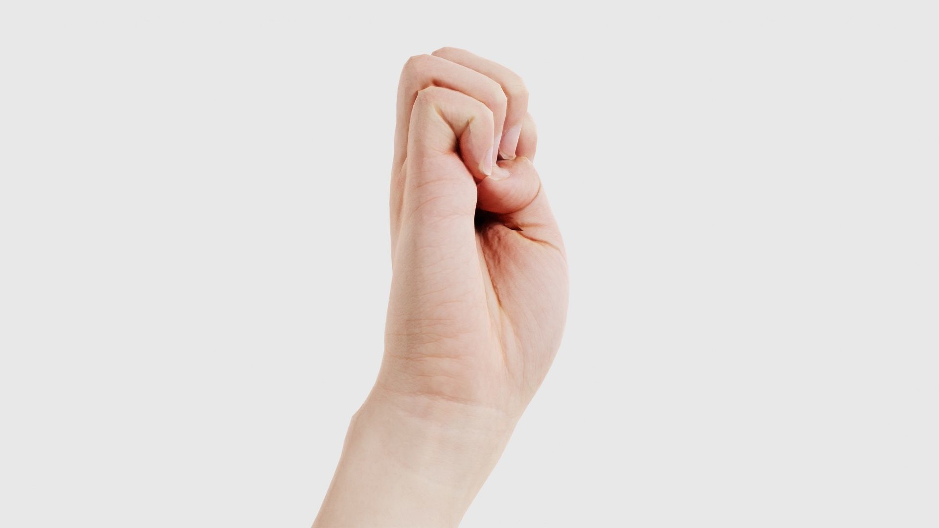 Finger Alphabet E Low-poly 3D model_17