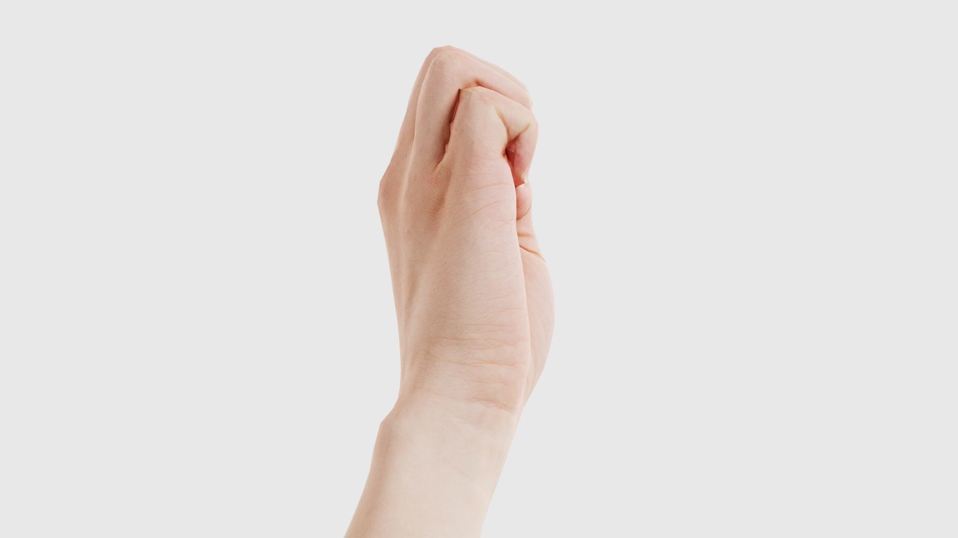 Finger Alphabet E Low-poly 3D model_18