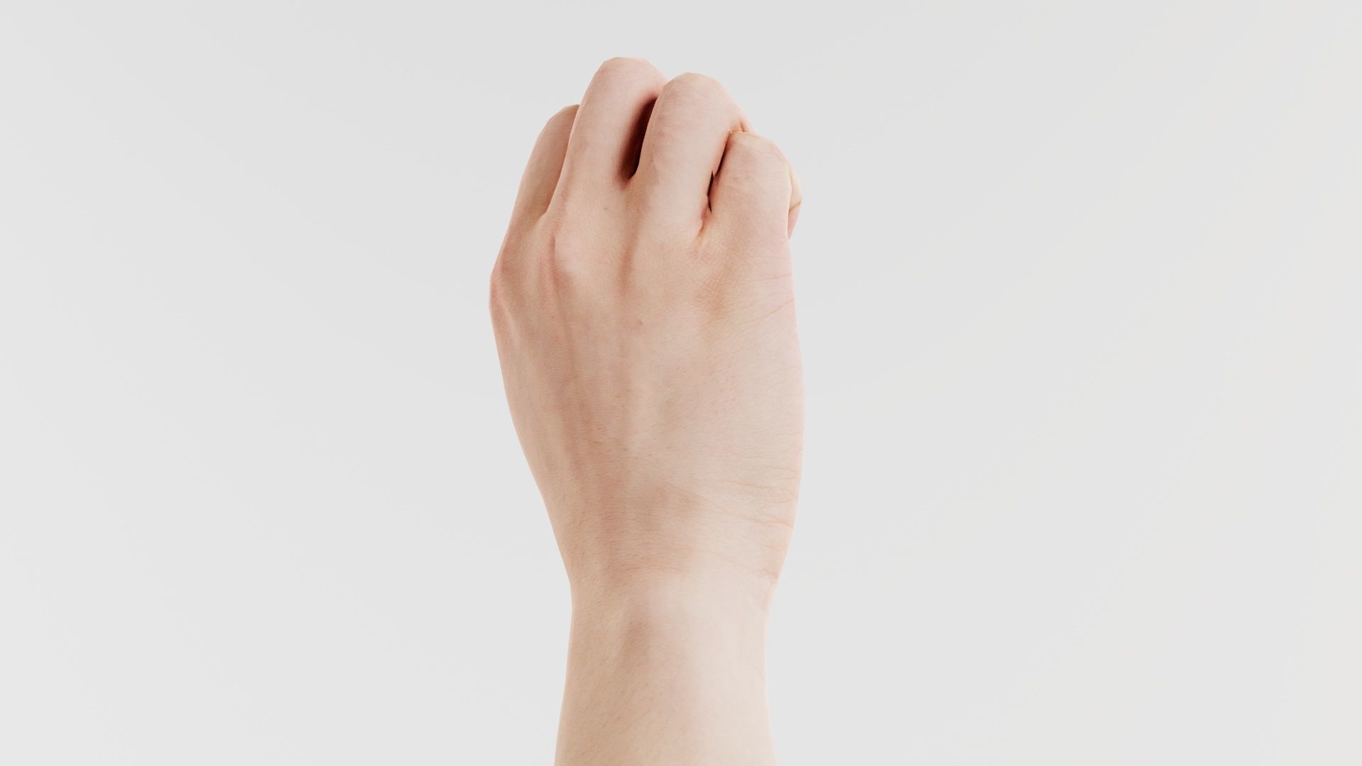 Finger Alphabet E Low-poly 3D model_5