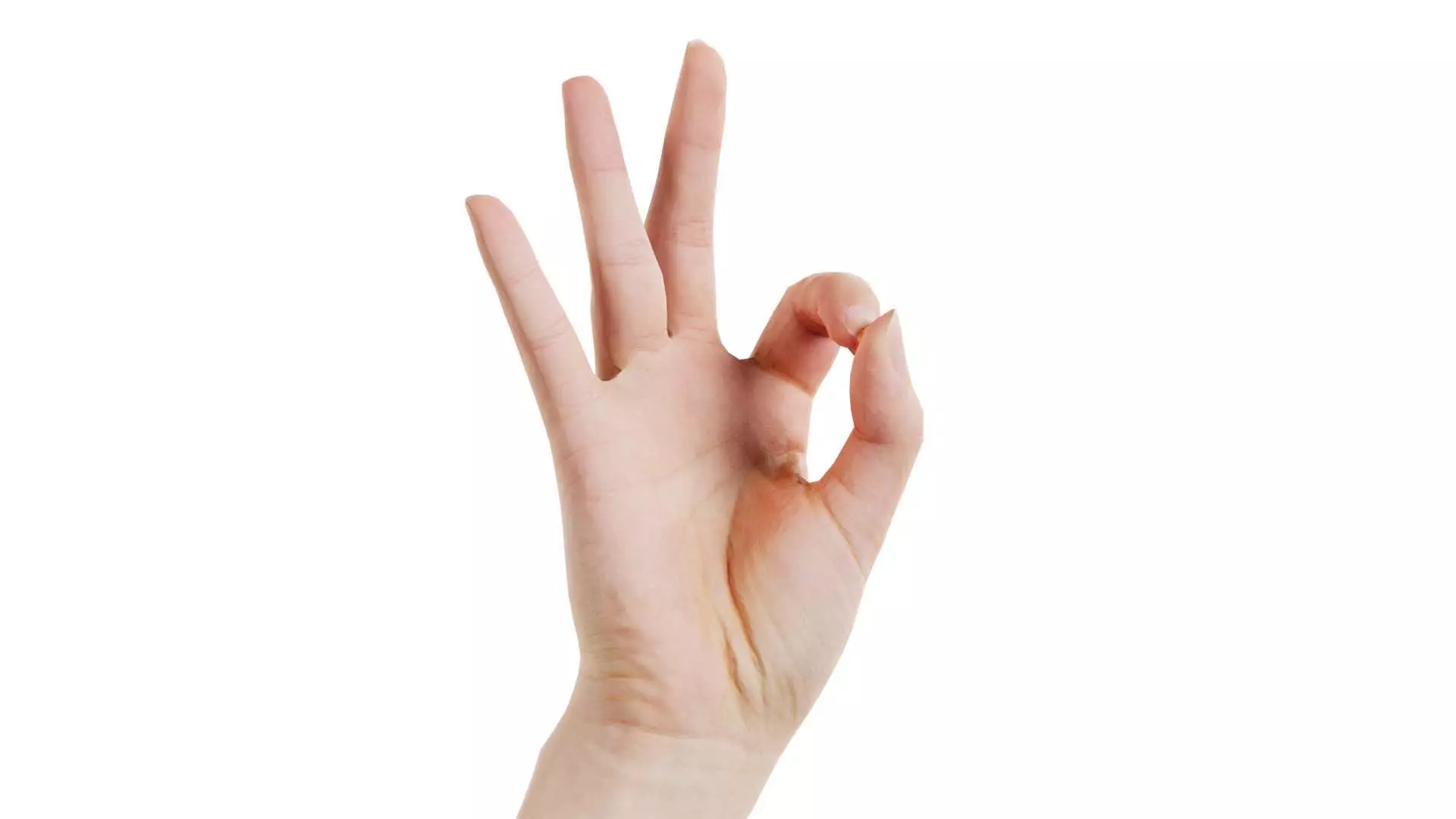 Finger Alphabet F Low-poly 3D model