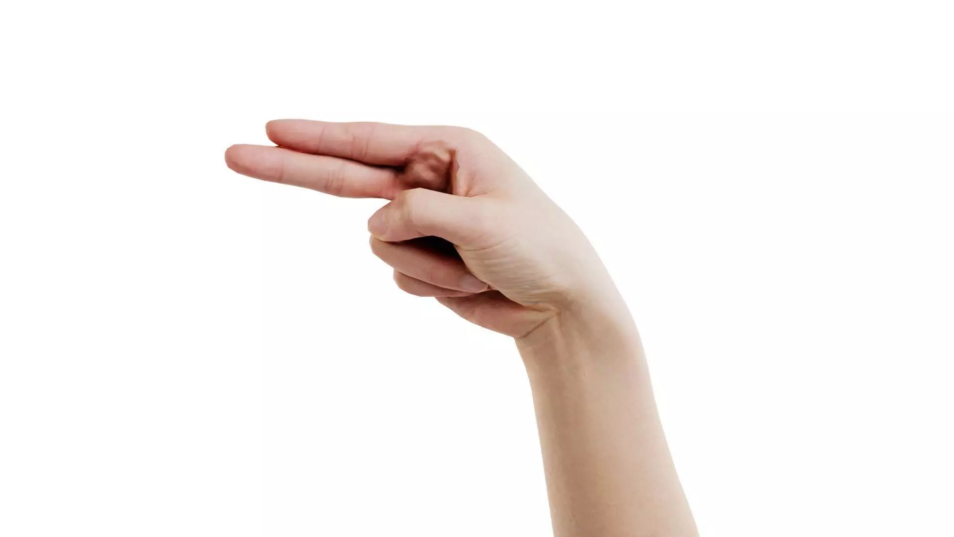 Finger Alphabet H Low-poly 3D model_0