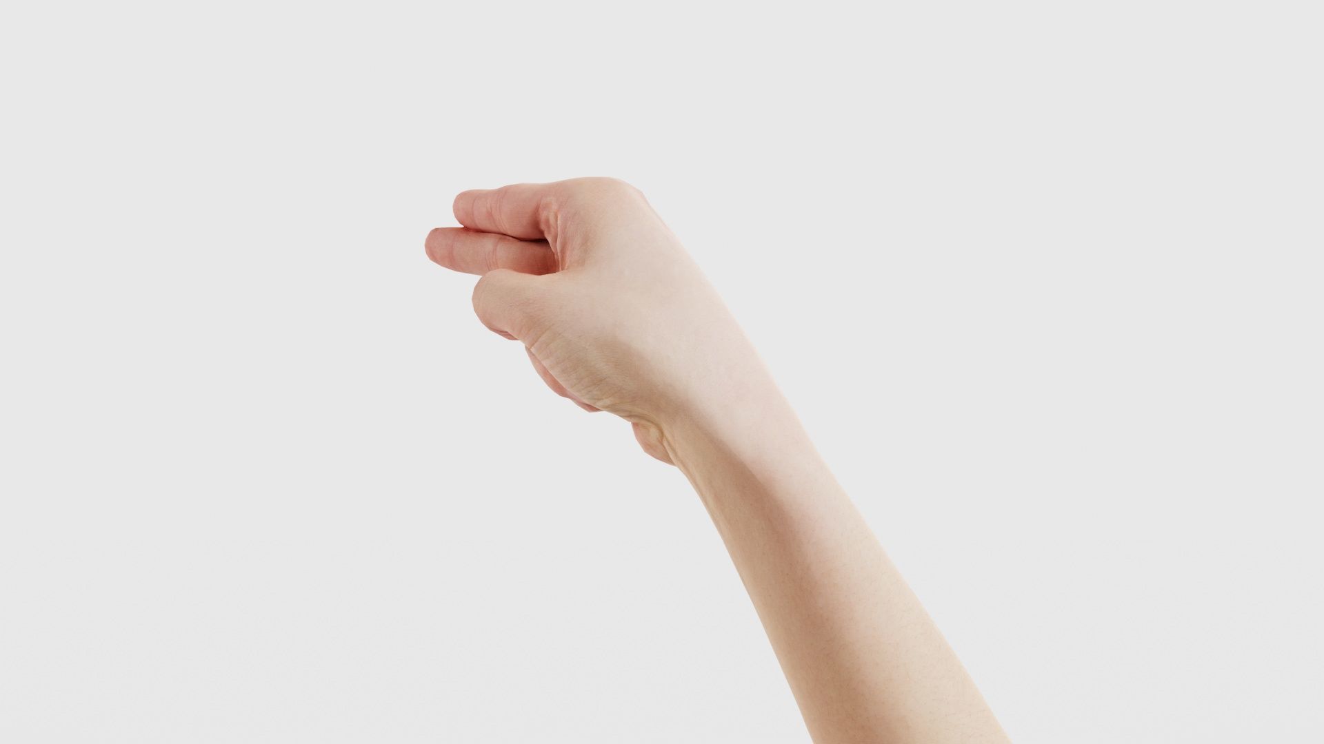 Finger Alphabet H Low-poly 3D model_25