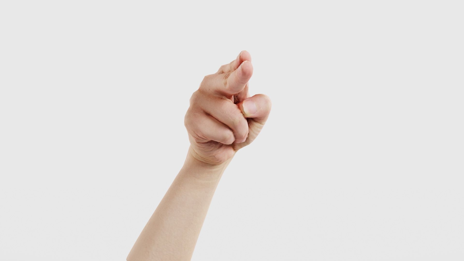 Finger Alphabet H Low-poly 3D model_18