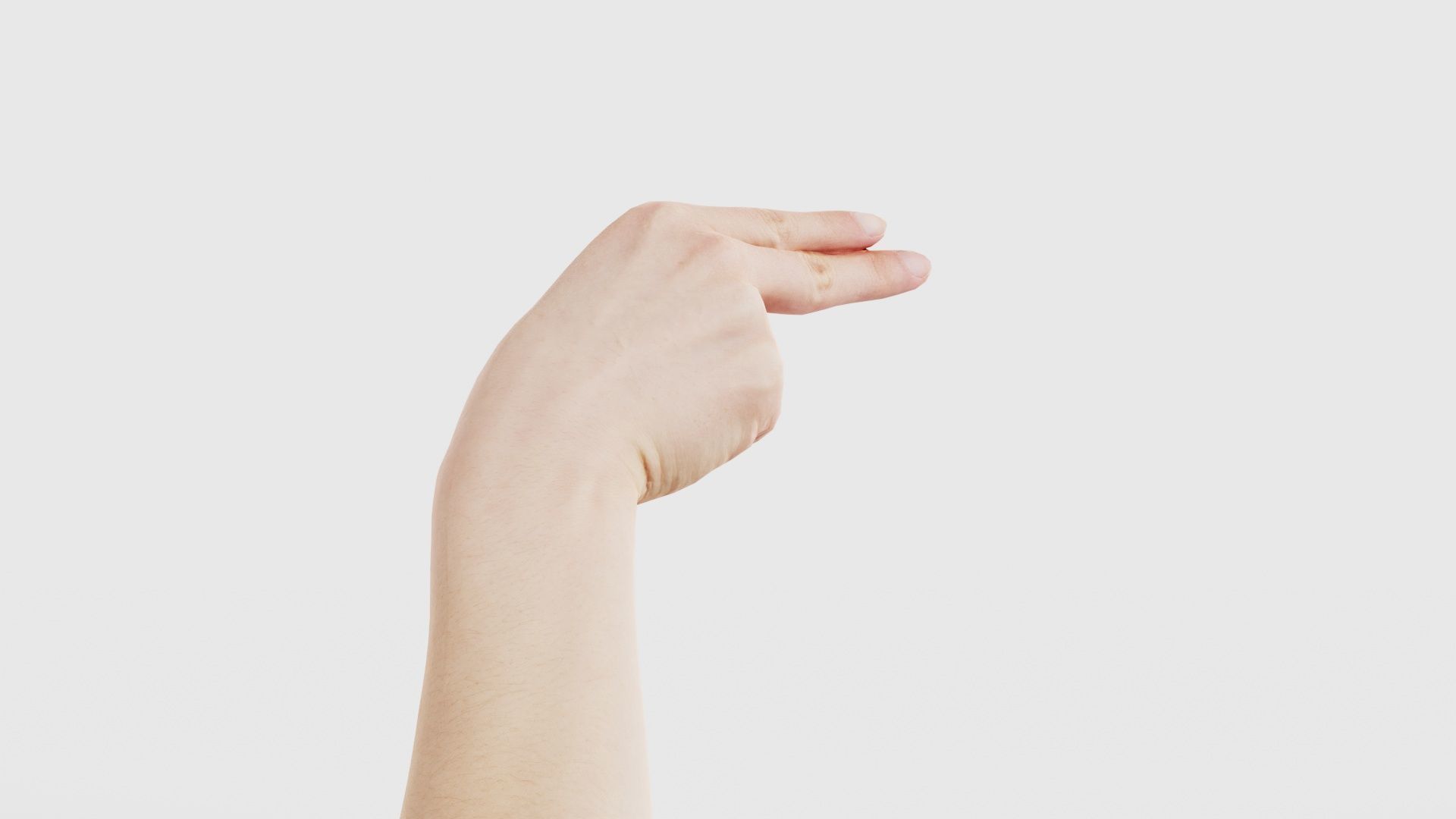 Finger Alphabet H Low-poly 3D model_22