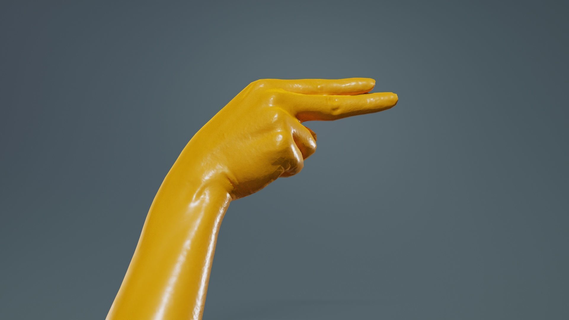 Finger Alphabet H Low-poly 3D model_13