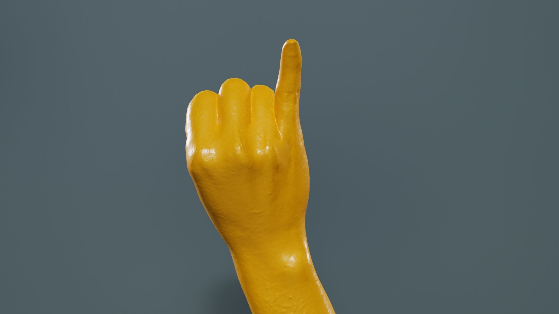 Finger Alphabet I Low-poly 3D model_13