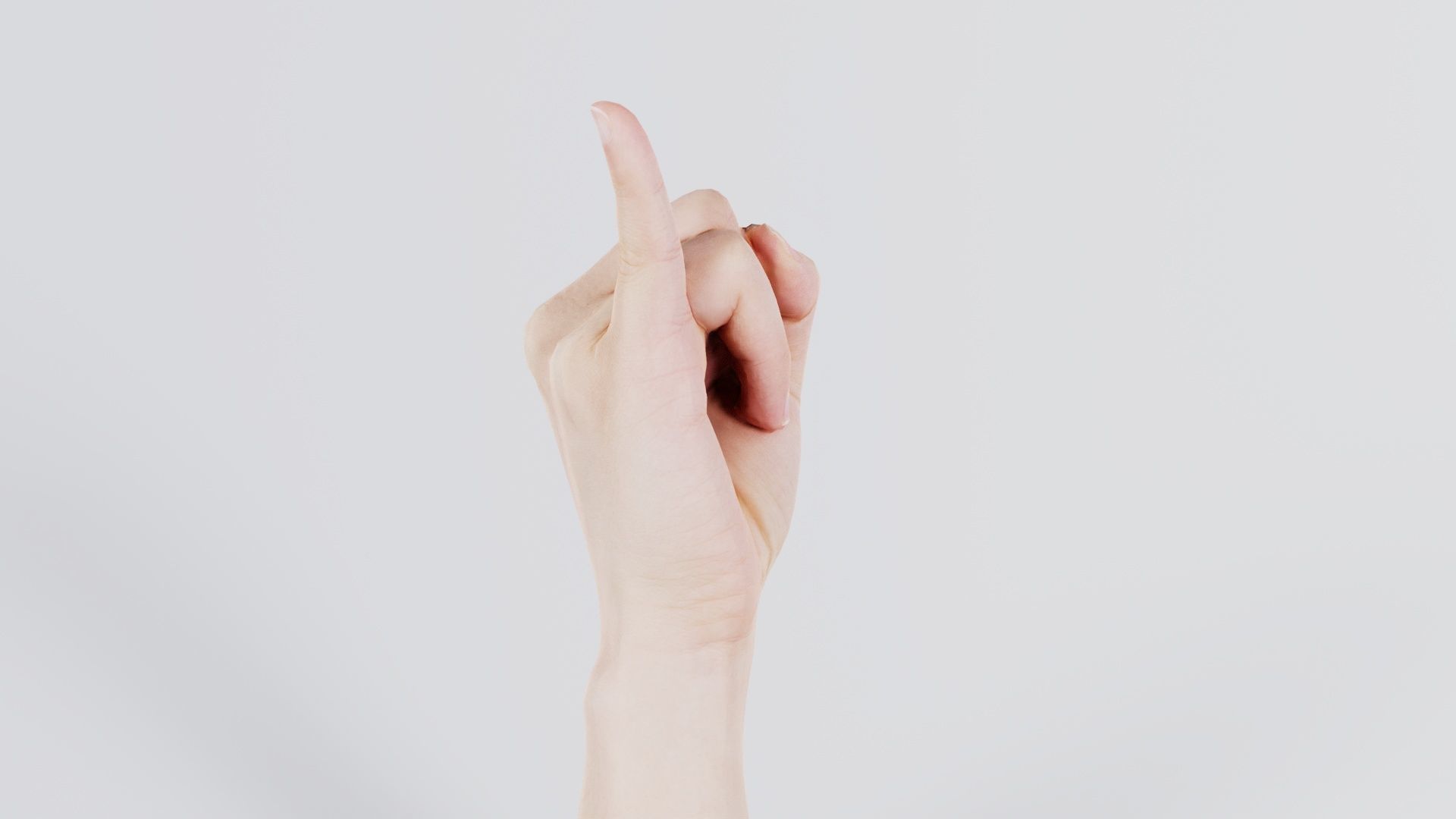 Finger Alphabet I Low-poly 3D model_5