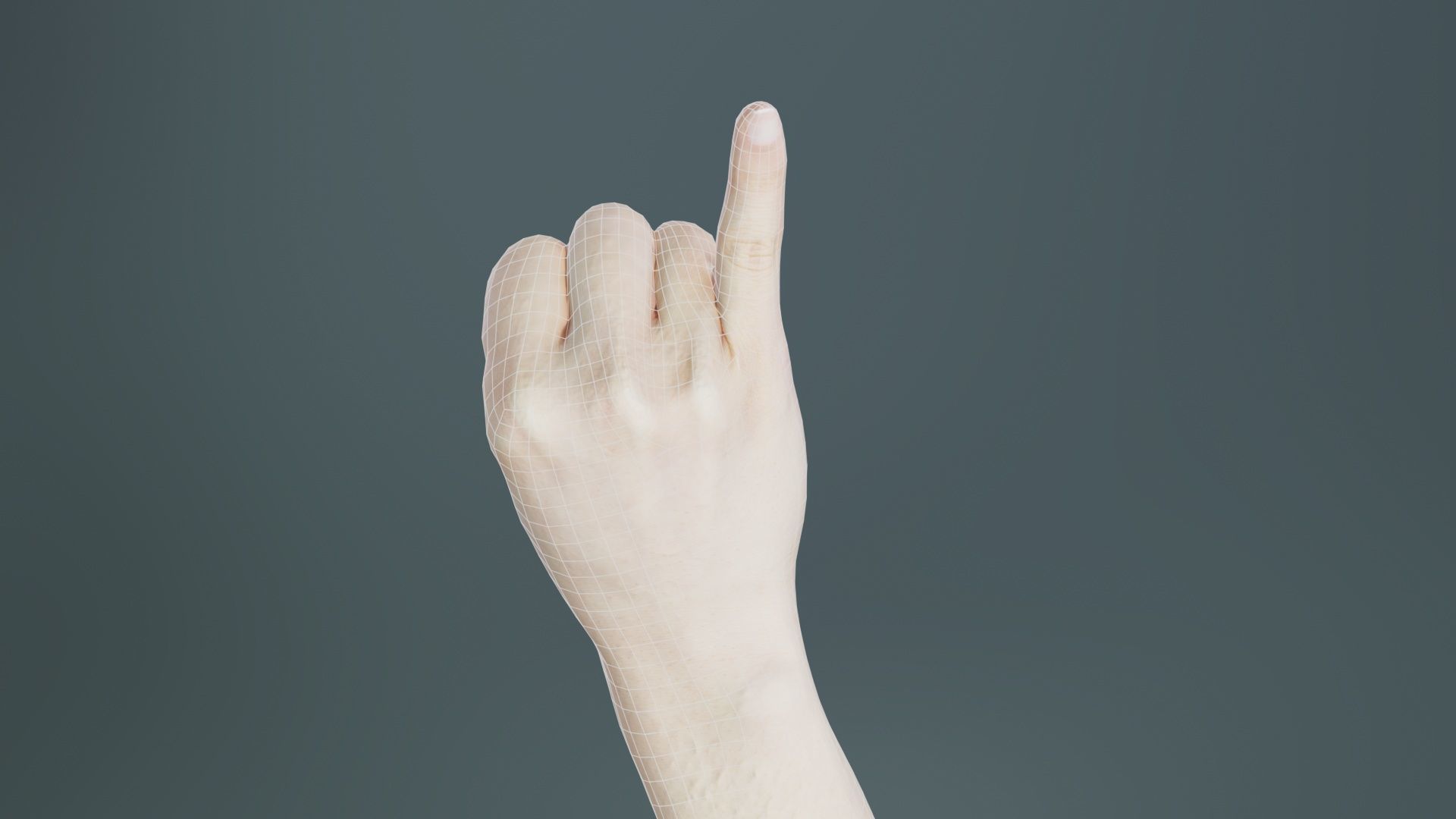 Finger Alphabet I Low-poly 3D model_10