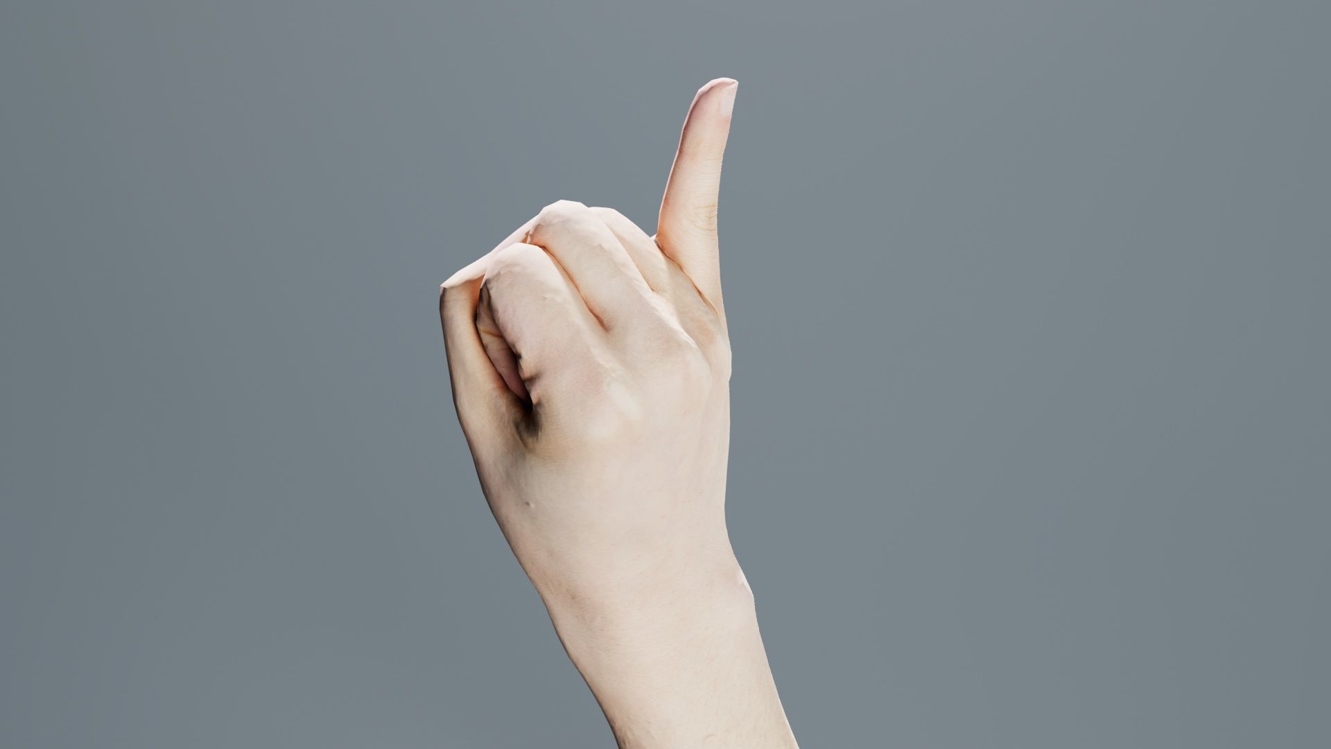 Finger Alphabet I Low-poly 3D model_8