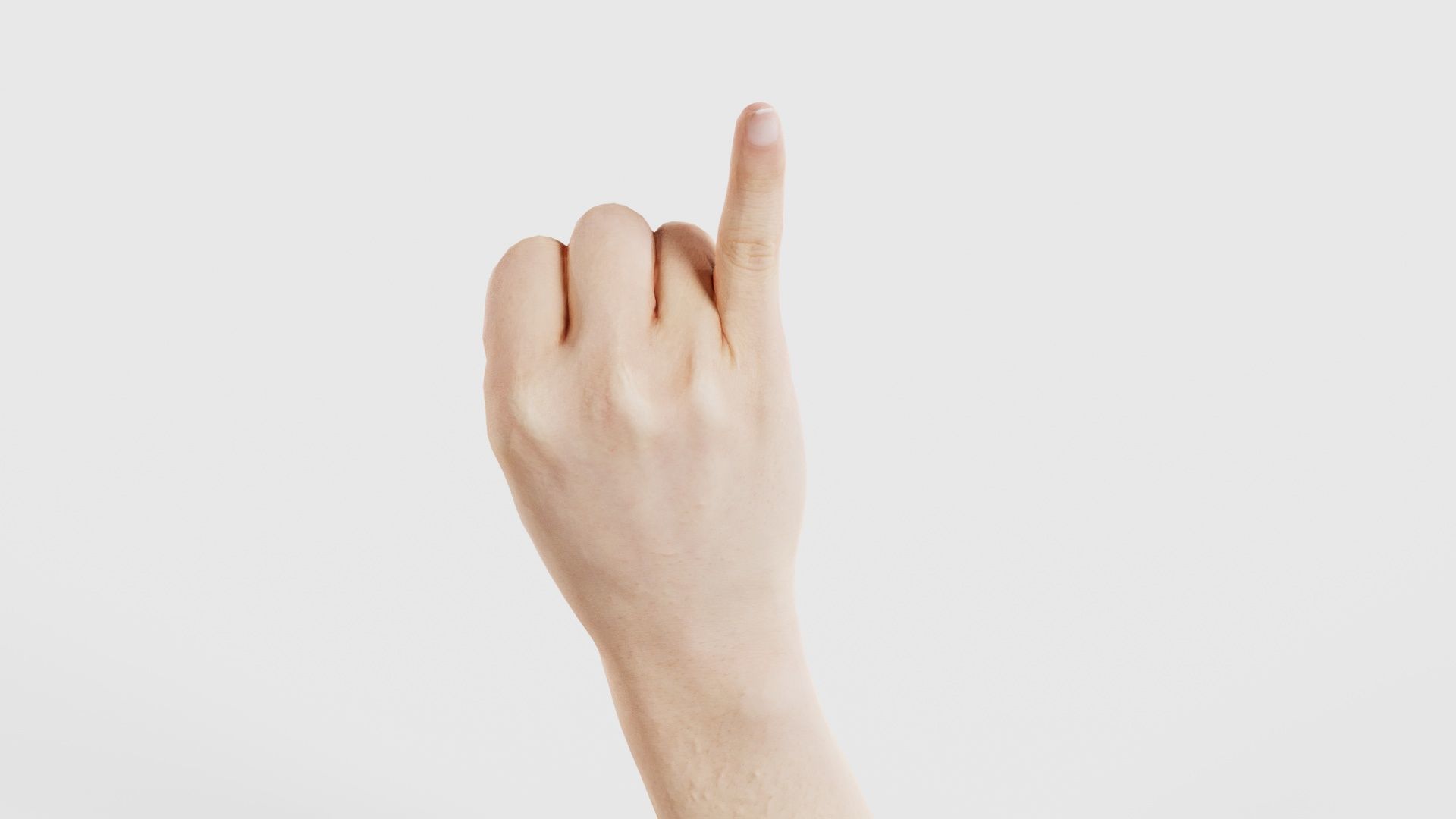 Finger Alphabet I Low-poly 3D model_21