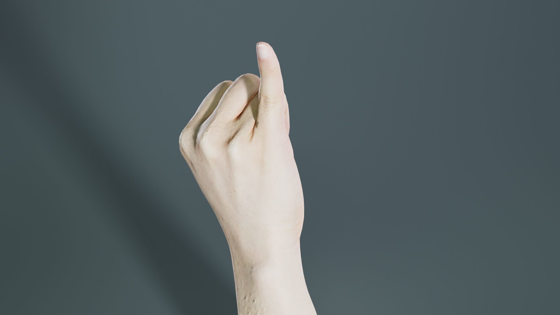 Finger Alphabet I Low-poly 3D model_7