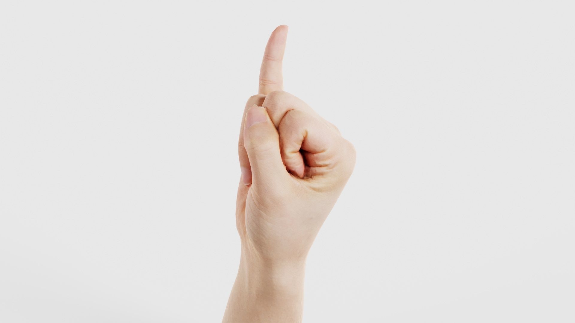 Finger Alphabet I Low-poly 3D model_25