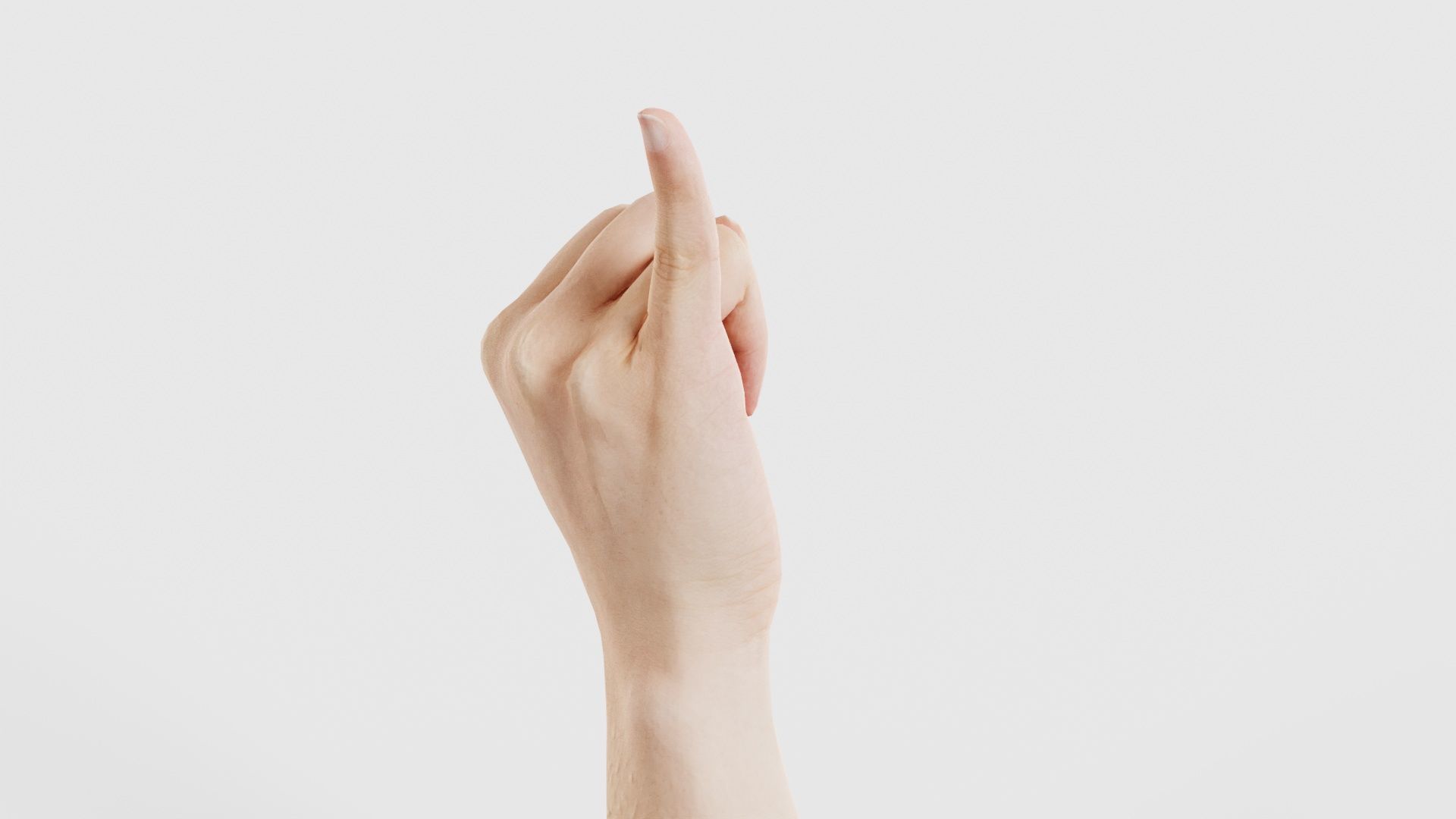 Finger Alphabet I Low-poly 3D model_19