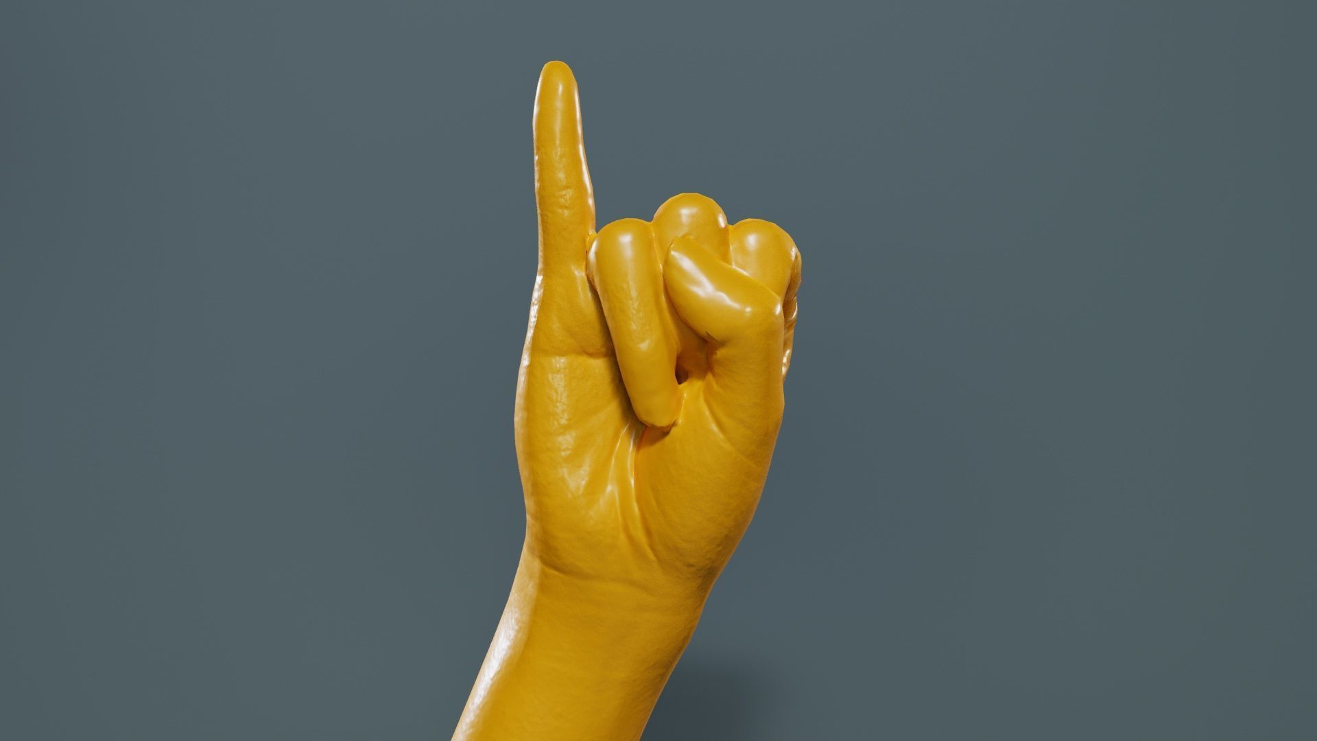 Finger Alphabet I Low-poly 3D model_12