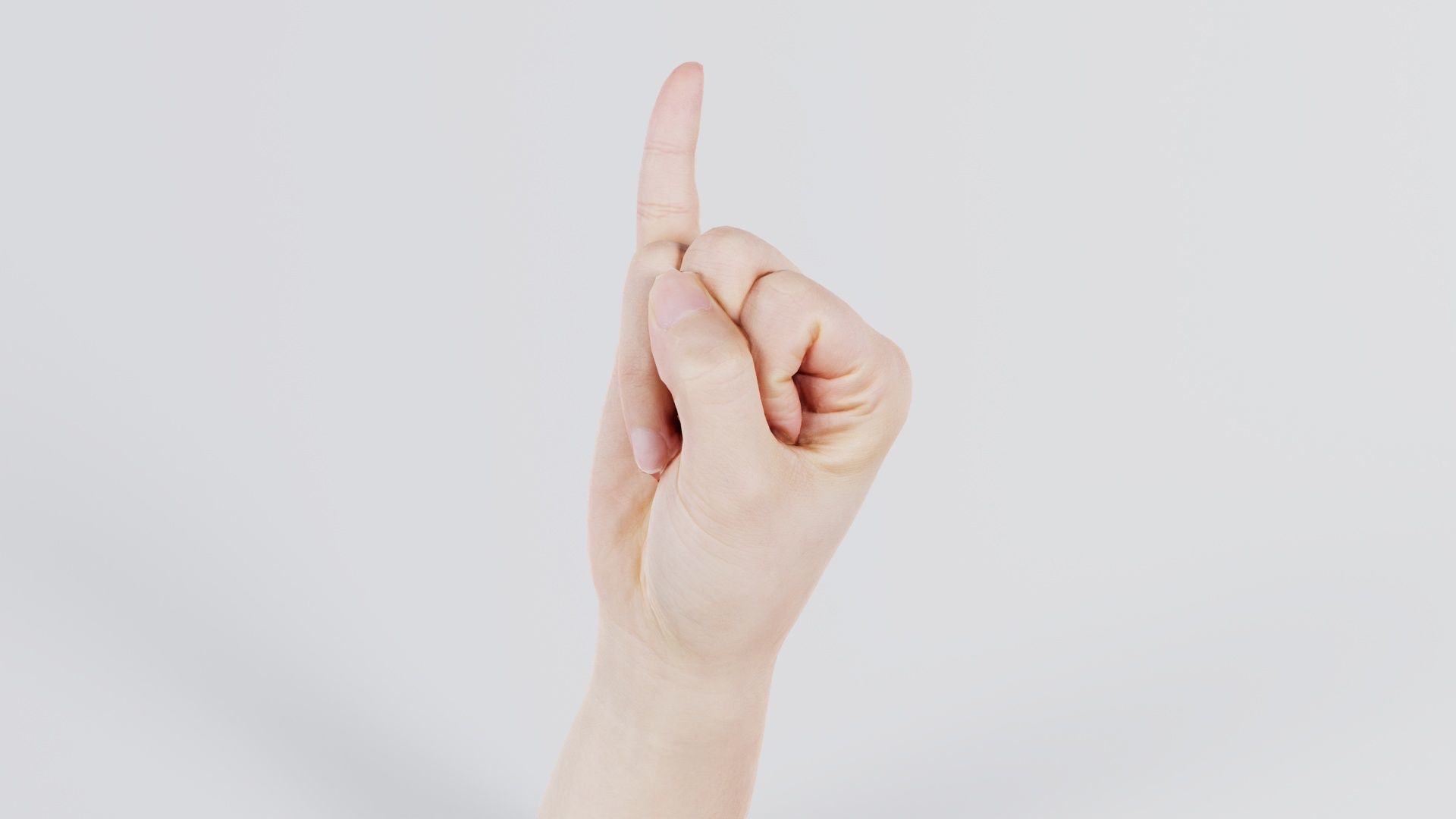 Finger Alphabet I Low-poly 3D model_3