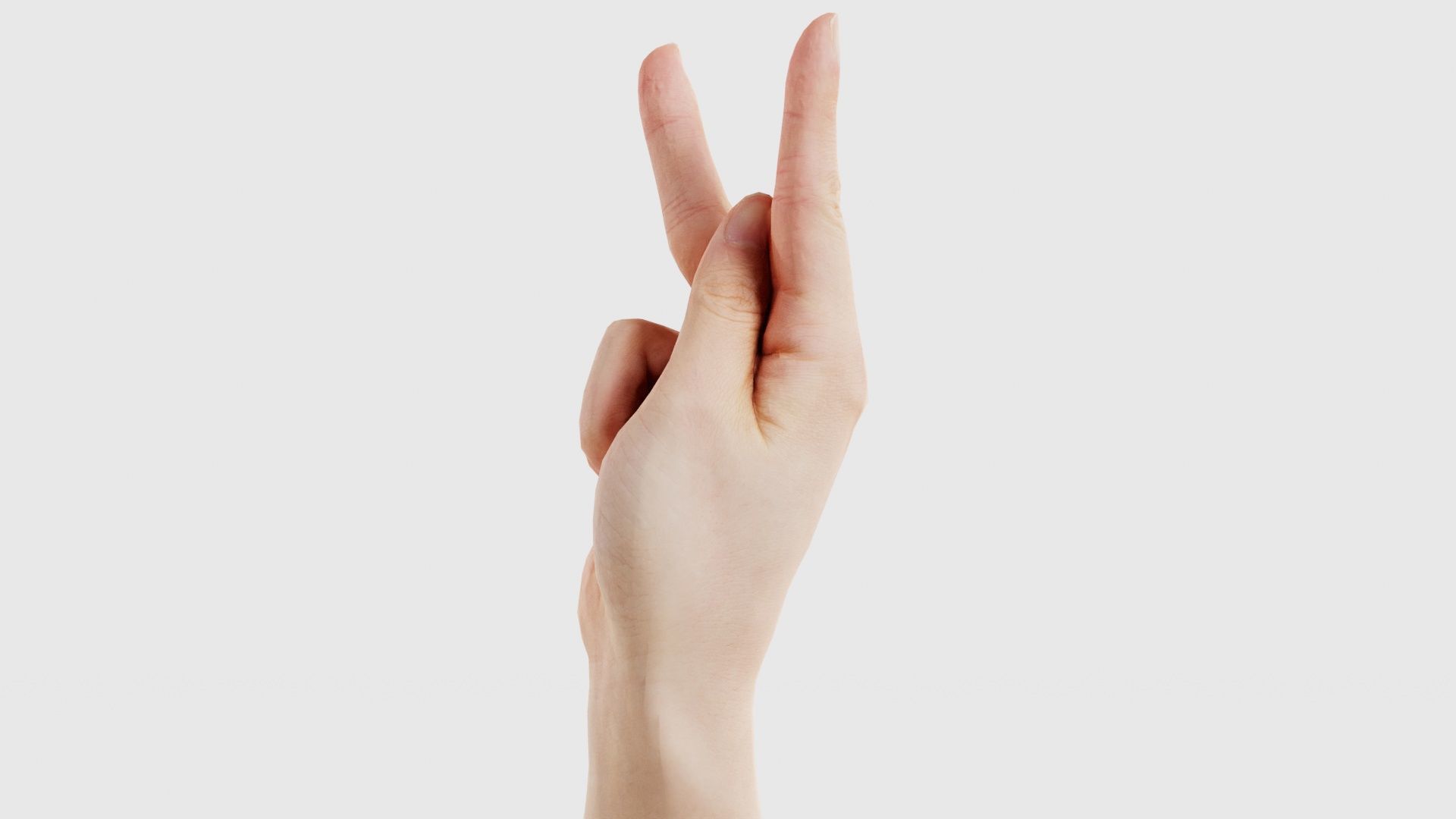 Finger Alphabet K Low-poly 3D model_25