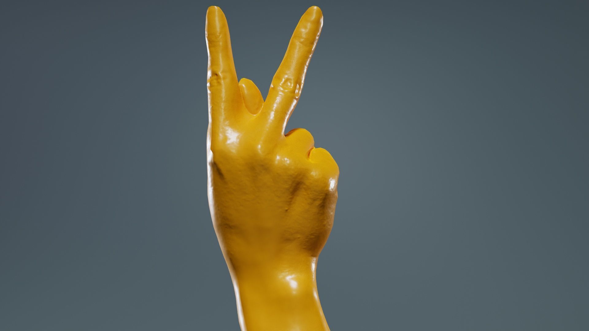 Finger Alphabet K Low-poly 3D model_13