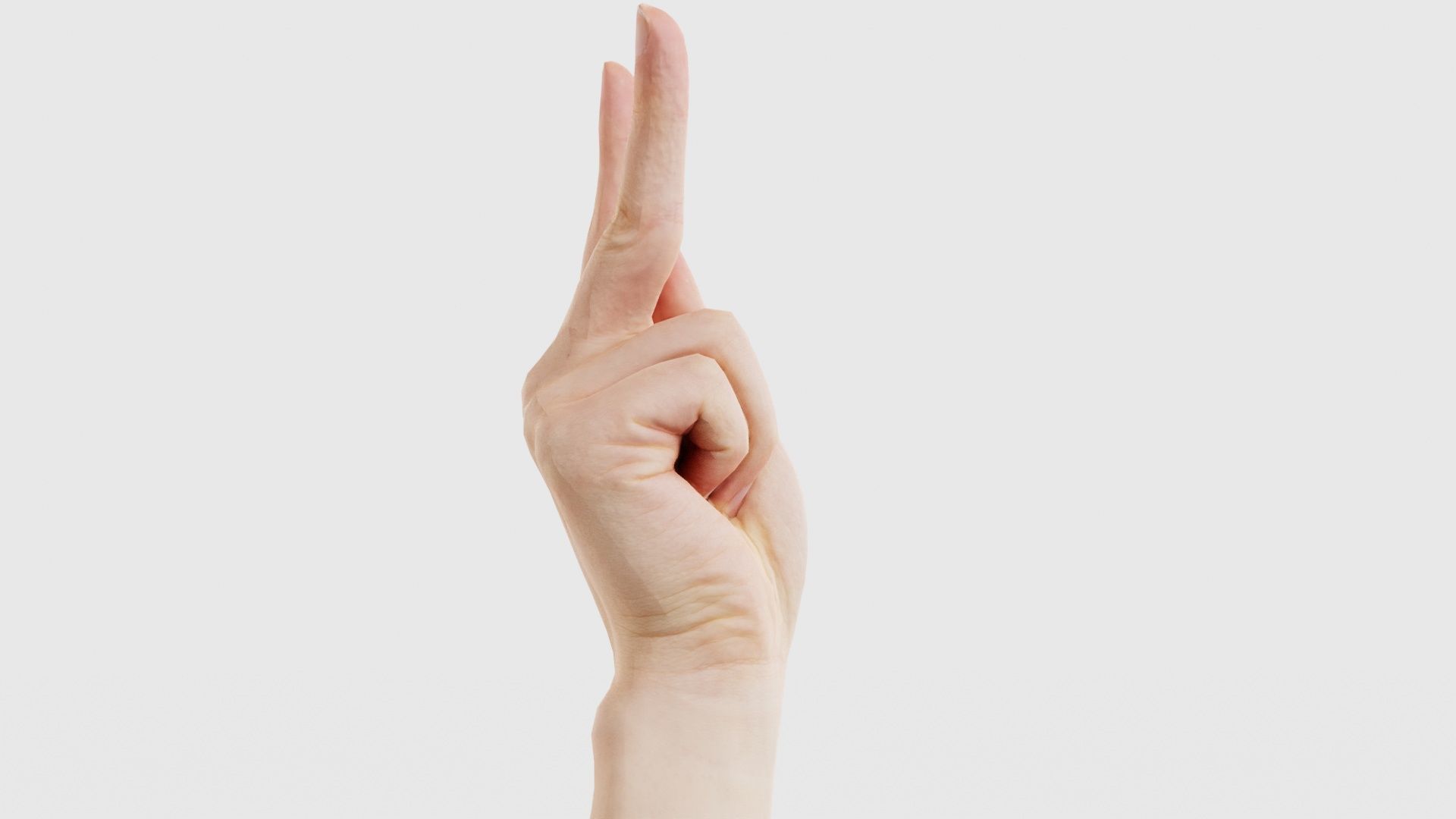 Finger Alphabet K Low-poly 3D model_18