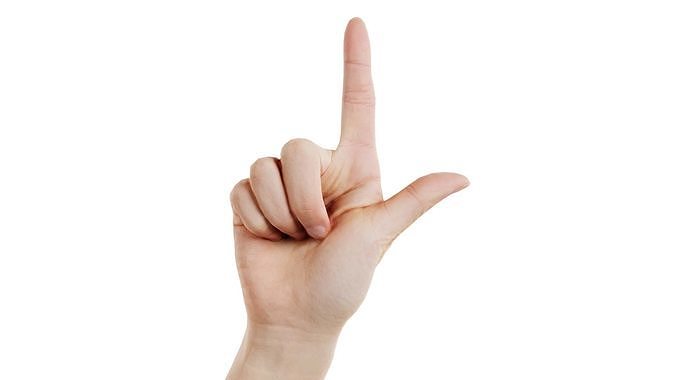 Finger Alphabet L Low-poly 3D model