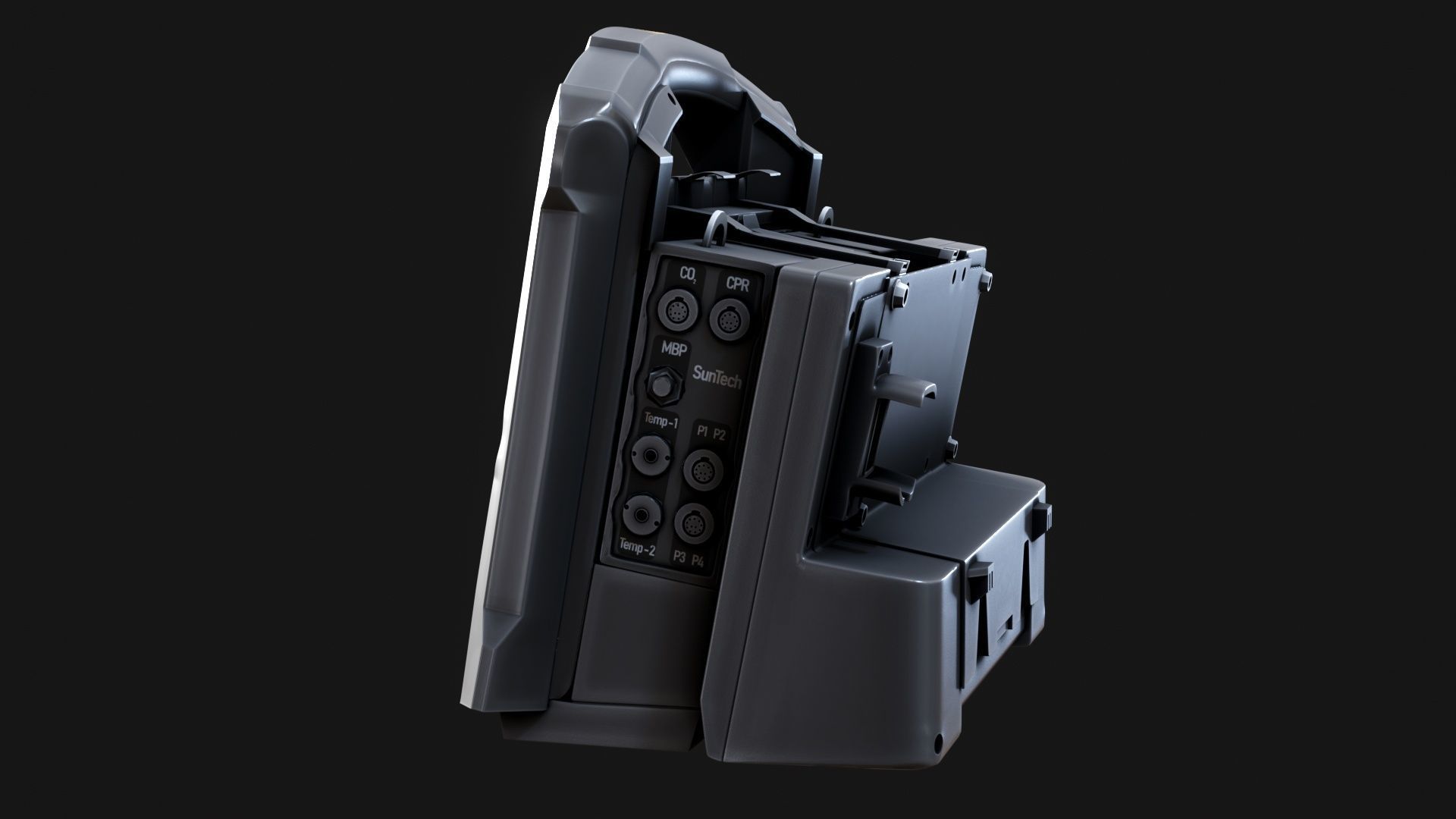 Corpuls3T Medical Equipment Monitor High-Detail Game Ready Low-poly 3D model_9