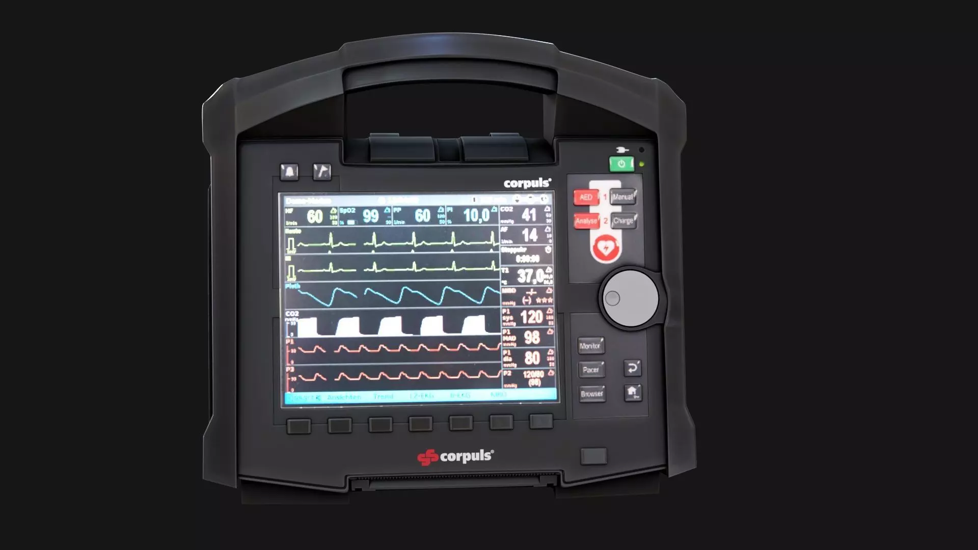 Corpuls3T Medical Equipment Monitor High-Detail Game Ready Low-poly 3D model_0