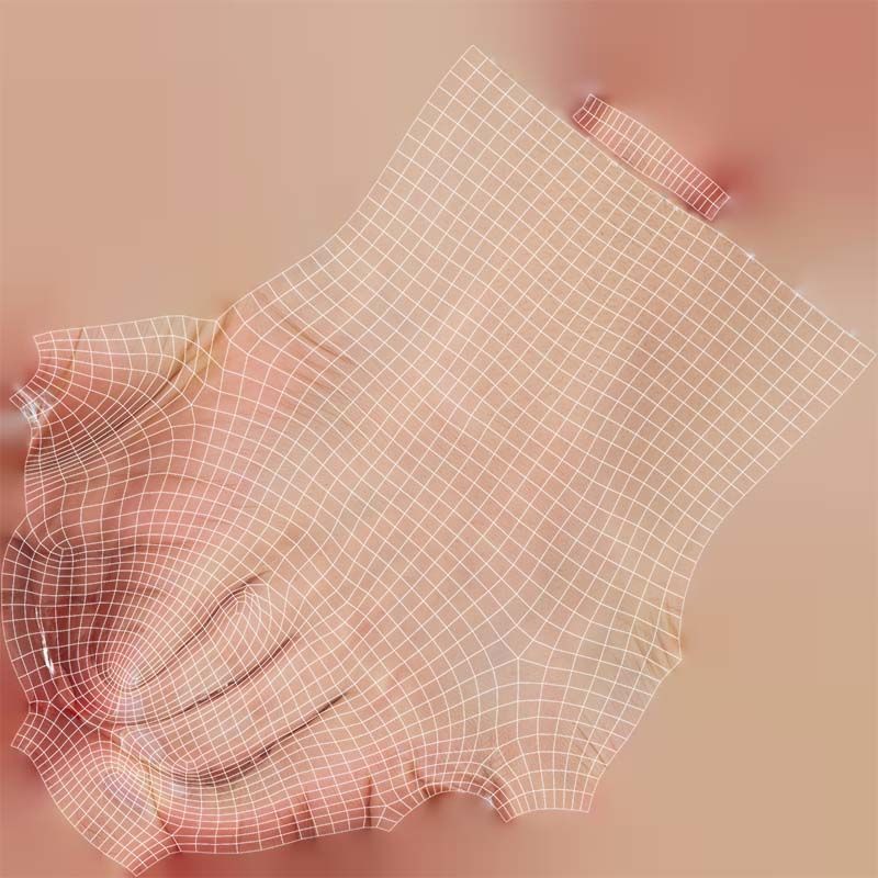 Finger Alphabet O Low-poly 3D model_14