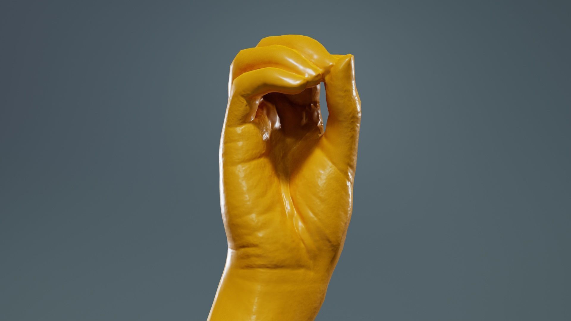 Finger Alphabet O Low-poly 3D model_12