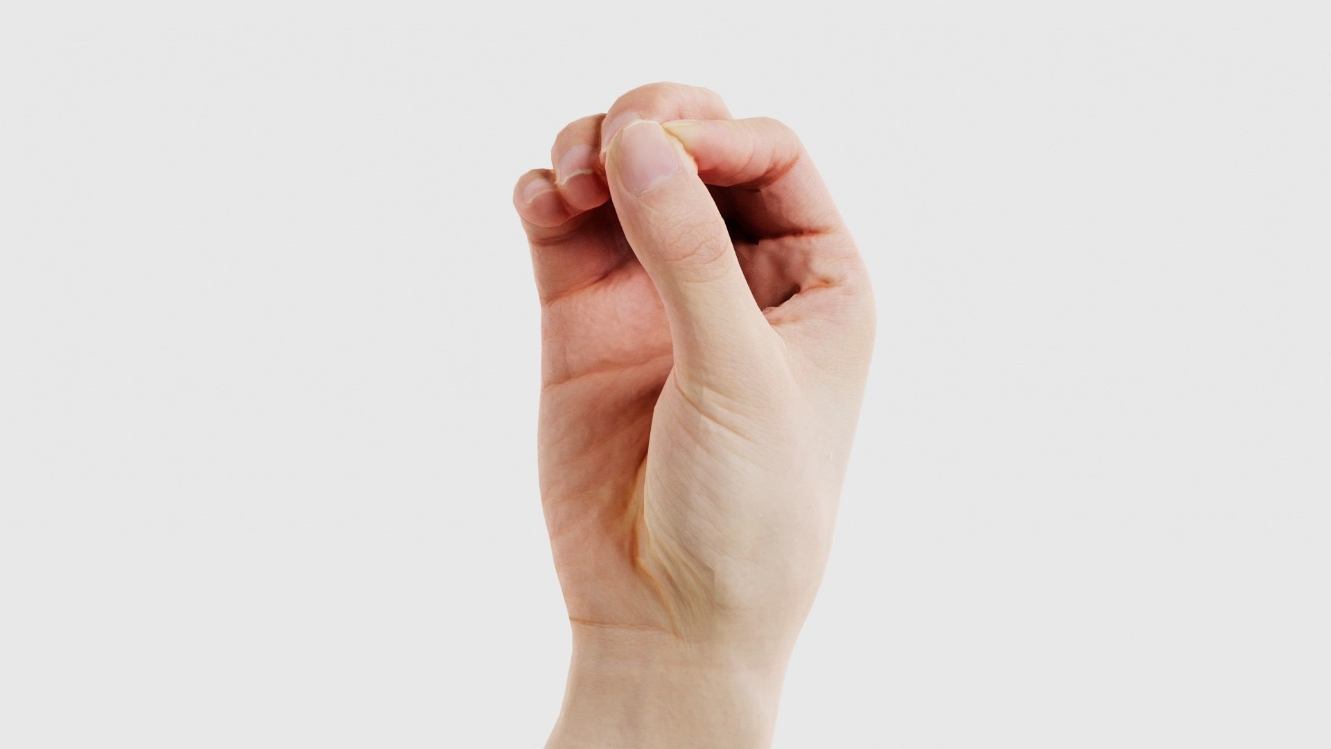 Finger Alphabet O Low-poly 3D model_25