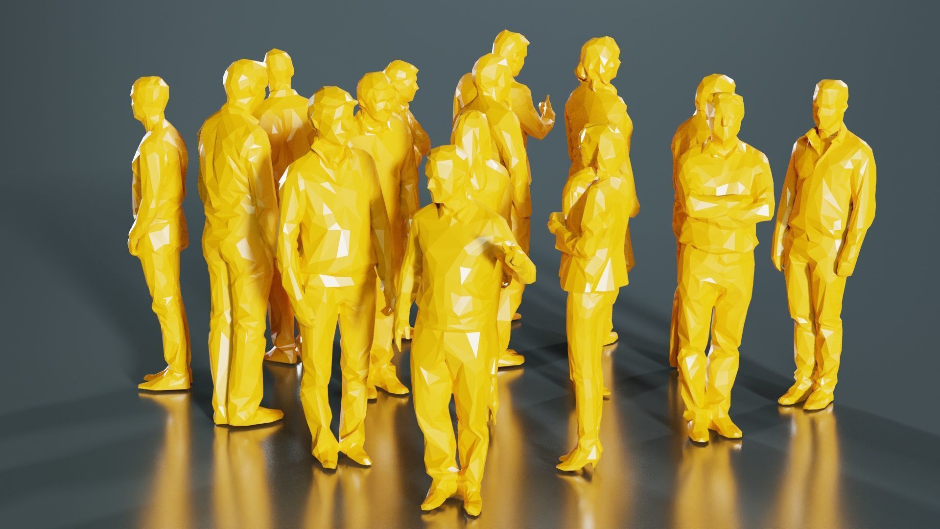 Low Poly Persons 10 Low-poly 3D model_7