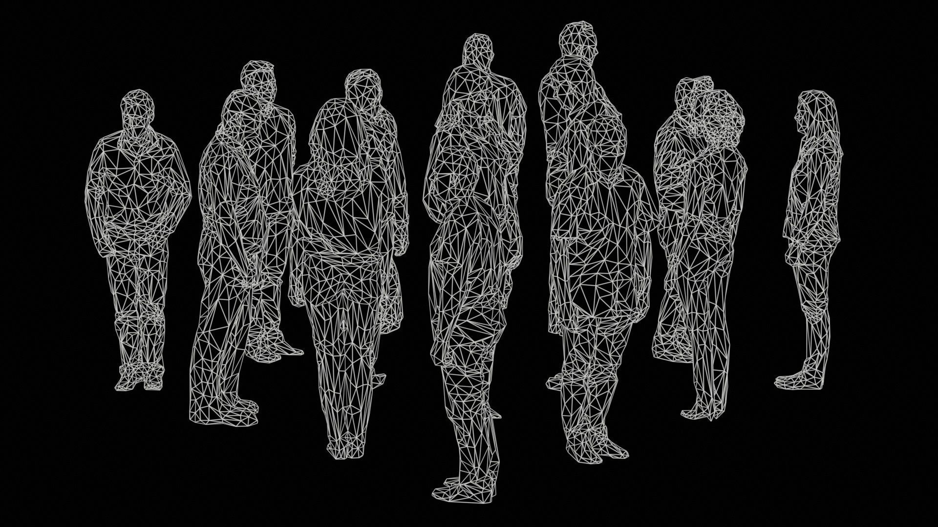 Low Poly Persons 12 Low-poly 3D model_11