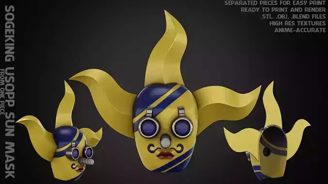 One Piece Sogeking Usopp Sun Mask for Cosplay