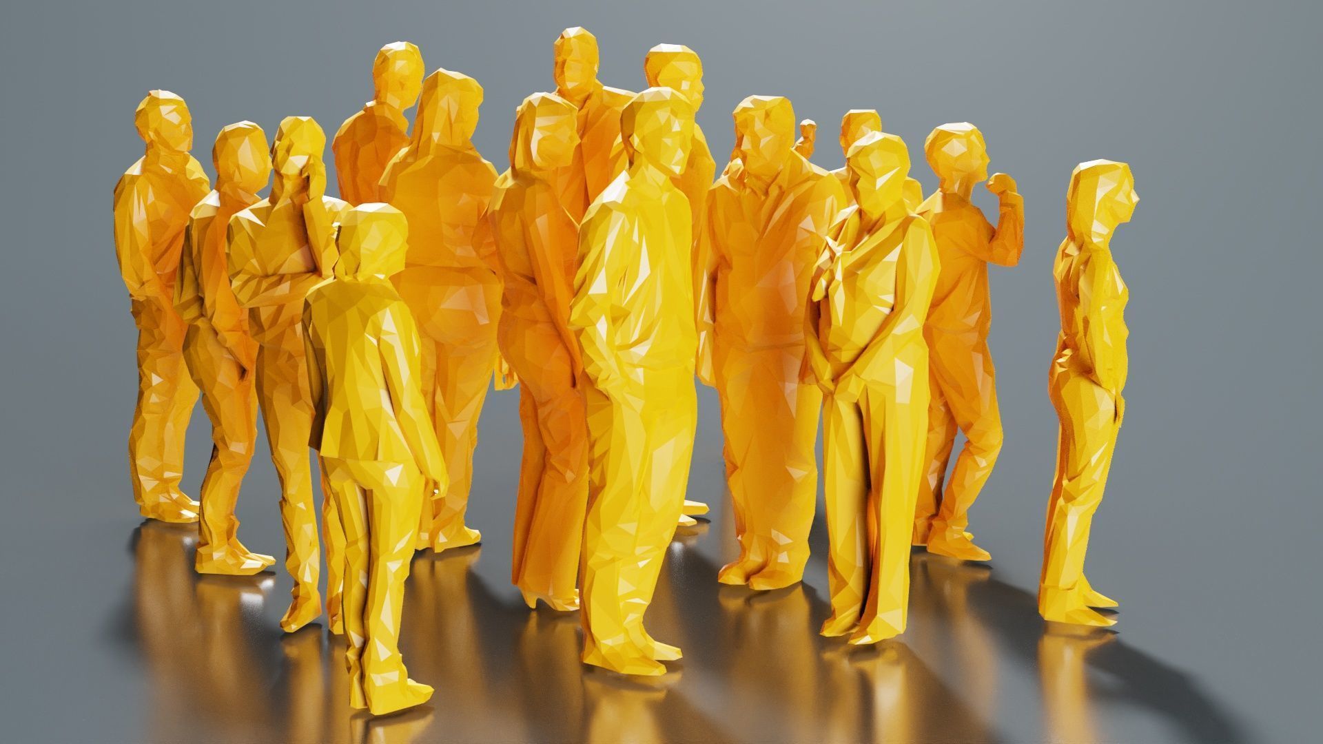 Low Poly Persons 3 Low-poly 3D model_3