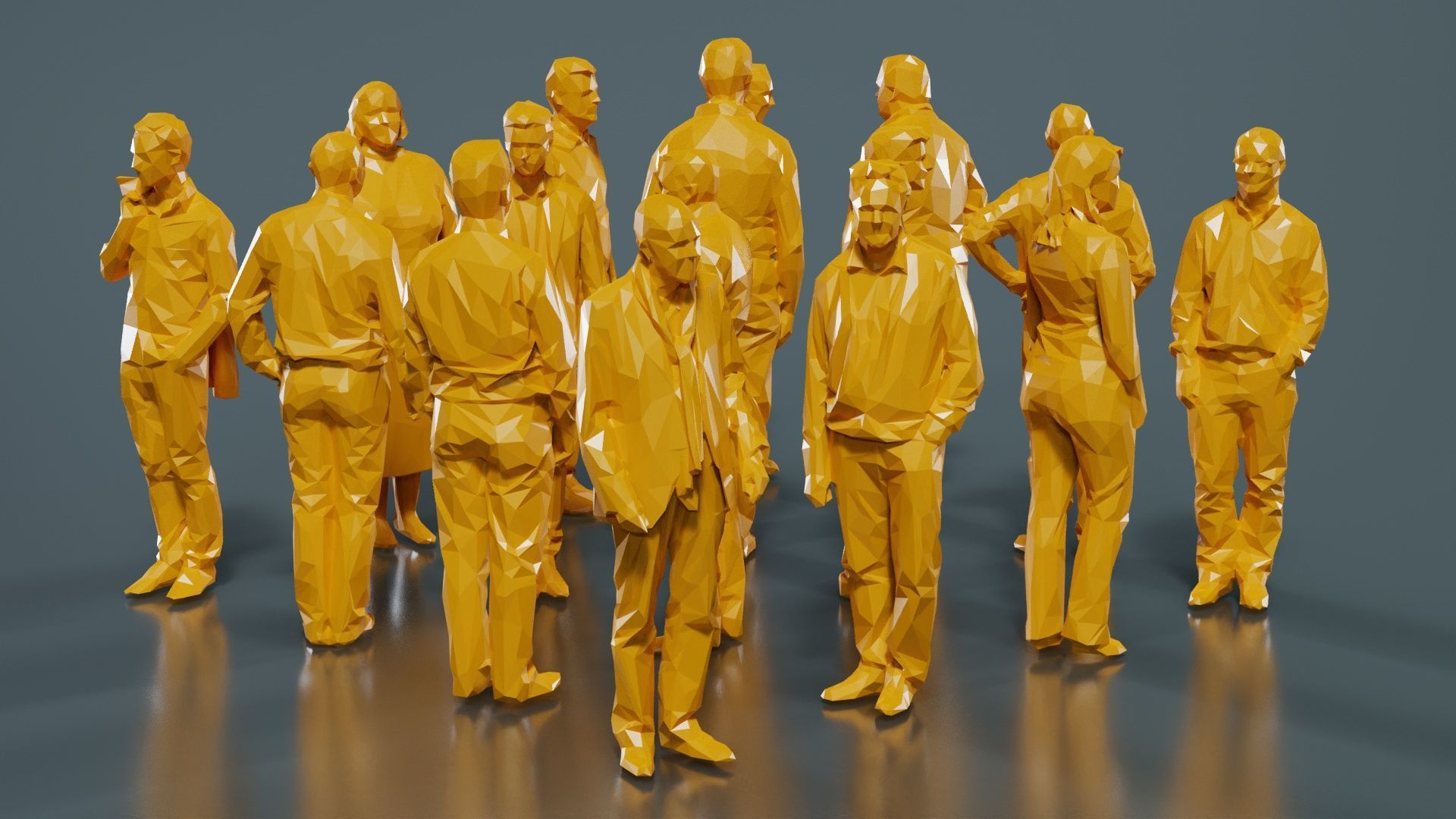 Low Poly Persons 7 Low-poly 3D model_8