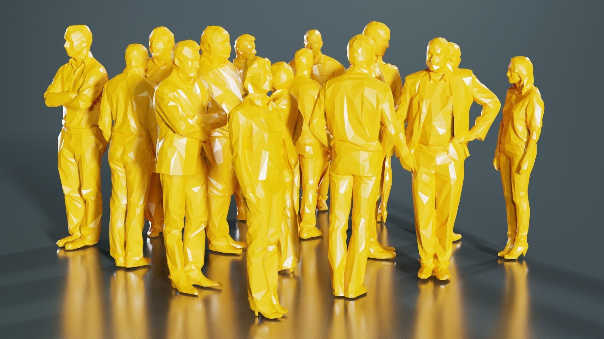 Low Poly Persons 8 Low-poly 3D model_6