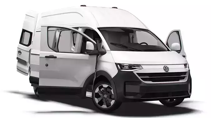 VW Transporter Van L2H2 HQ Interior 2025 3D model